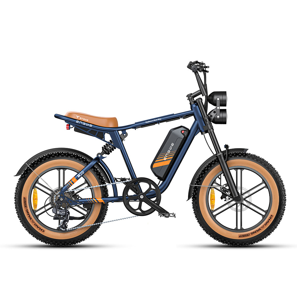 Engwe M20 2.0 750W 20" Fat Bike E-Mountain Bike with Dual Batteries 28Mph 162Miles