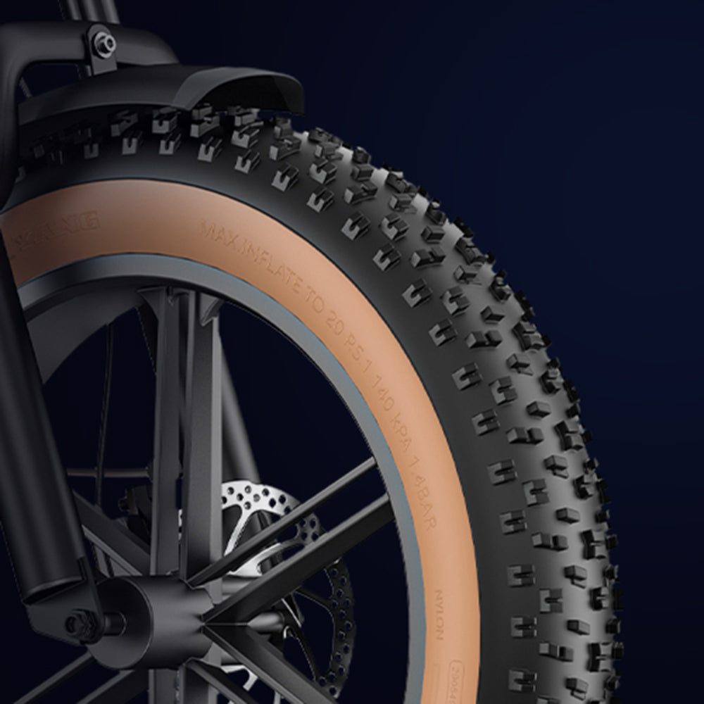 Engwe M20 2.0 750W 20" Fat Bike E-Mountain Bike with Dual Batteries 28Mph 162Miles