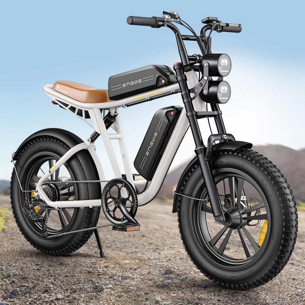 Engwe M20 750W Fat Bike E-Mountain Bike with Dual Batteries 28Mph 93Miles