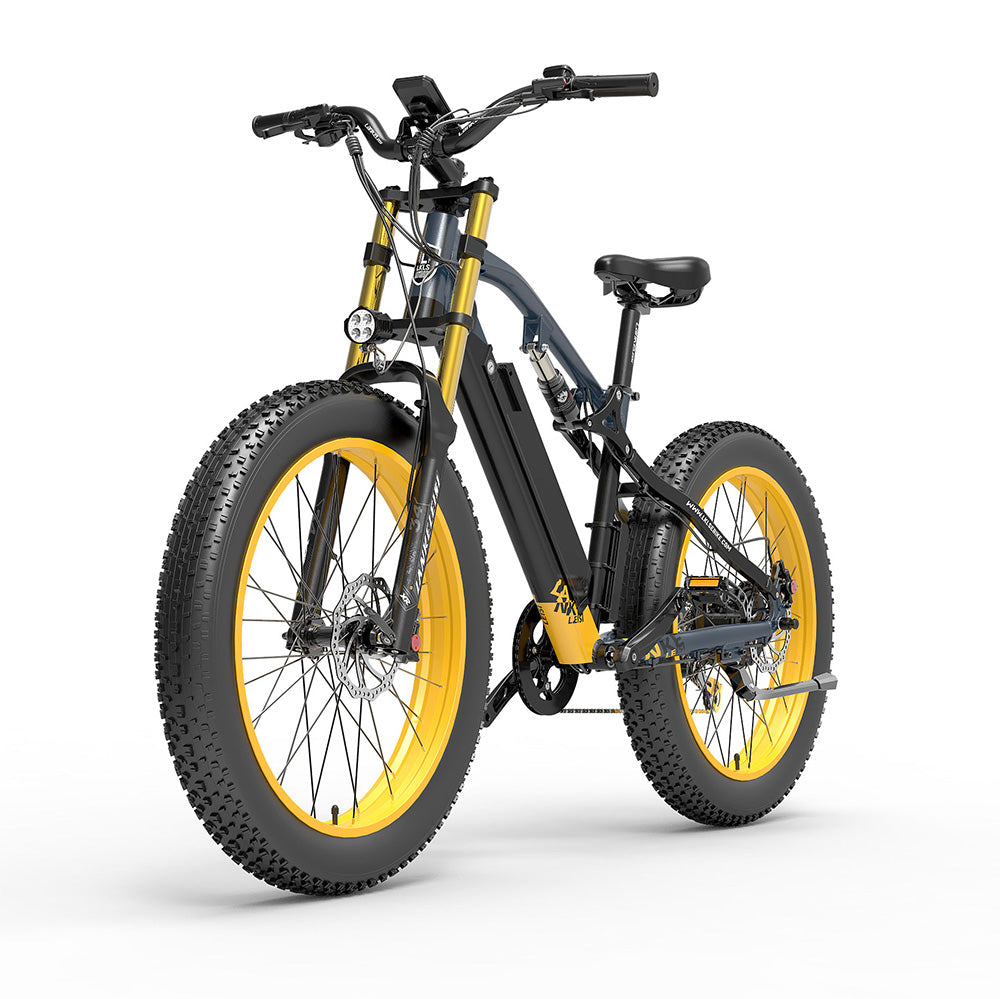Lankeleisi RV700 1000W Fat Bike Full Suspension E-Mountain Bike E-MTB 48V 16Ah 26Mph 80Miles