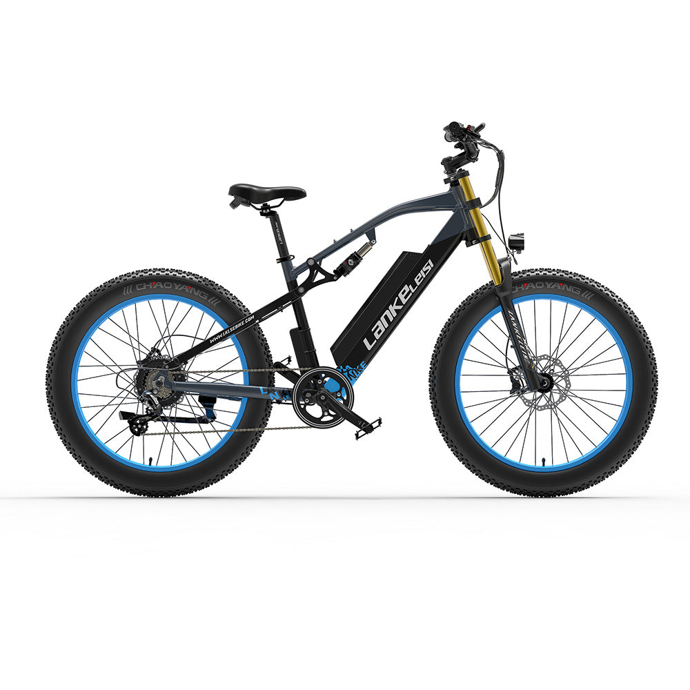 Lankeleisi RV700 1000W Fat Bike Full Suspension E-Mountain Bike E-MTB 48V 16Ah 26Mph 80Miles