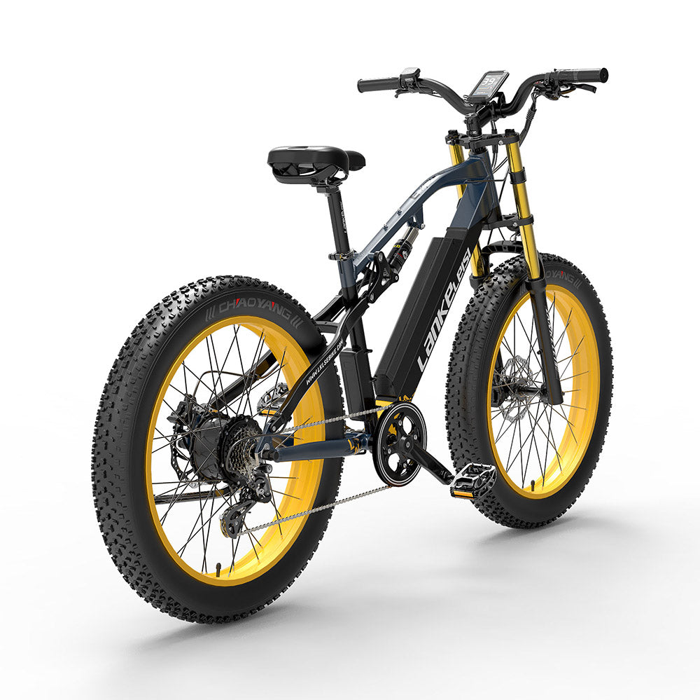 Lankeleisi RV700 1000W Fat Bike Full Suspension E-Mountain Bike E-MTB 48V 16Ah 26Mph 80Miles