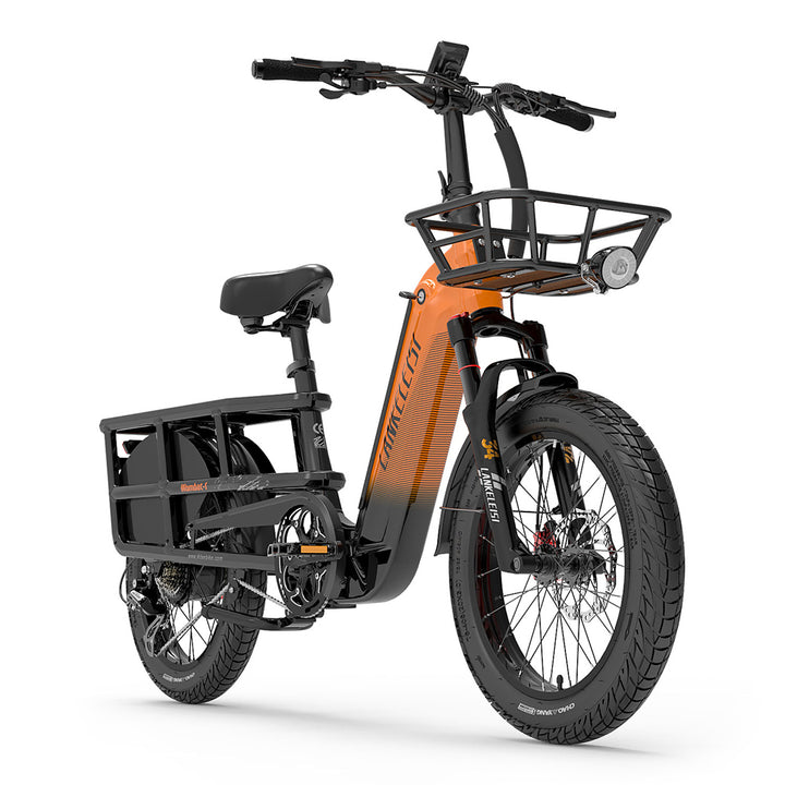 Lankeleisi Wombat-1 1000W Fat Tire Electric Cargo Bike with Torque Sensor 48V 20Ah Samsung Battery 30Mph 93Miles