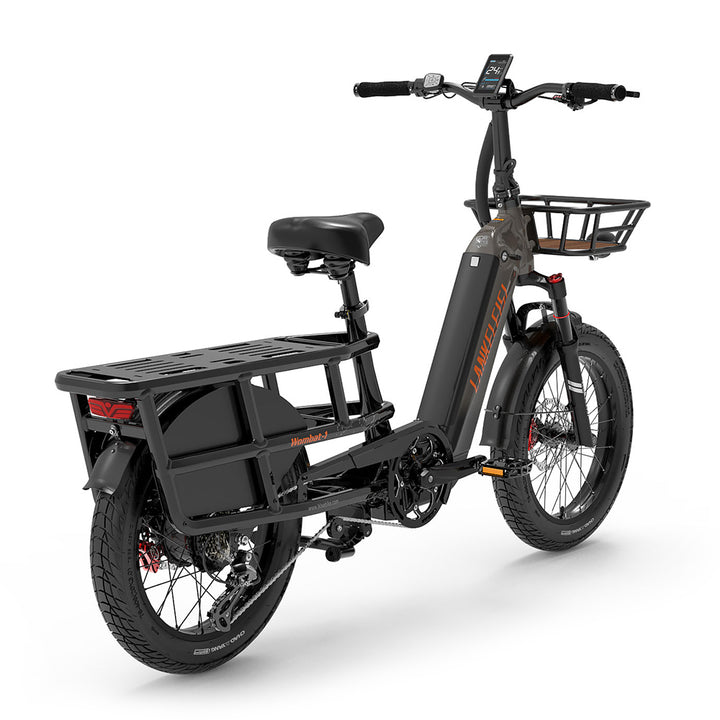 Lankeleisi Wombat-1 1000W Fat Tire Electric Cargo Bike with Torque Sensor 48V 20Ah Samsung Battery 30Mph 93Miles