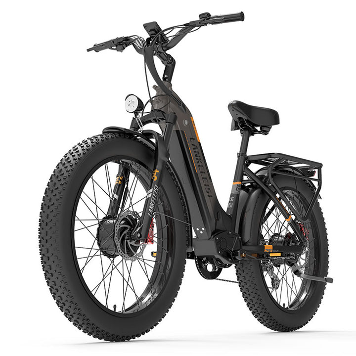 Lankeleisi MG600 Plus 1000Wx2 Dual Motor AWD Fat Bike All Terrain E-Bike 48V 20Ah Samsung Battery 31Mph 80Miles