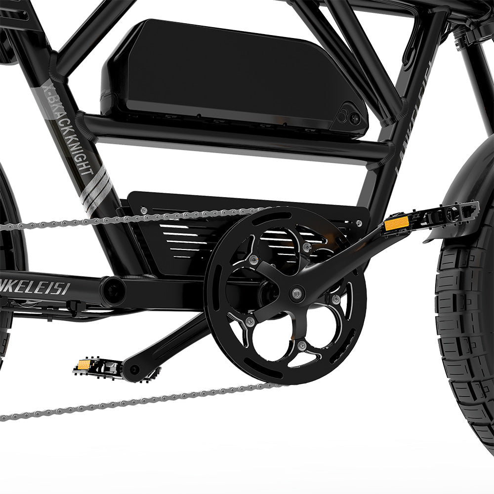 Lankeleisi X-Black Knight 1000Wx2 Dual Motor AWD Fat Bike Full Suspension Moped E-bike 45Ah Samsung Battery 28Mph 174Miles