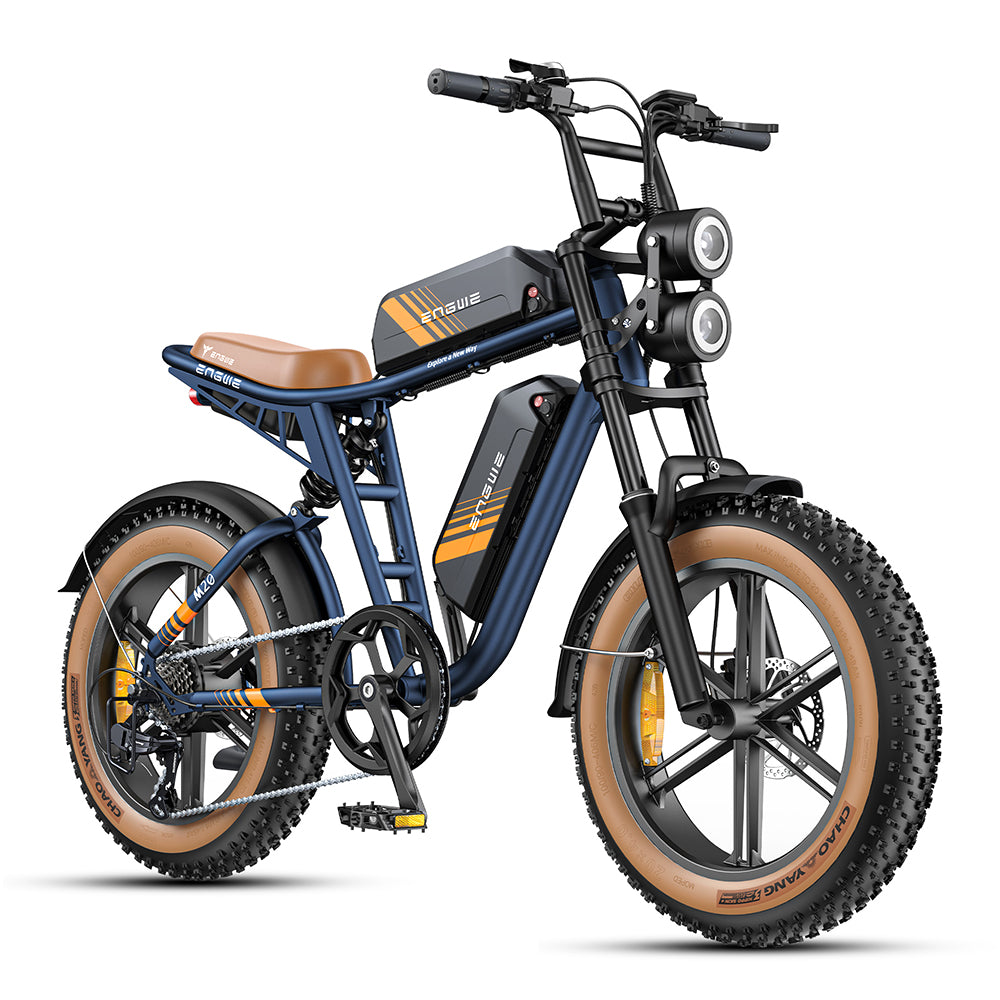 Engwe M20 2.0 750W 20" Fat Bike E-Mountain Bike with Dual Batteries 28Mph 162Miles