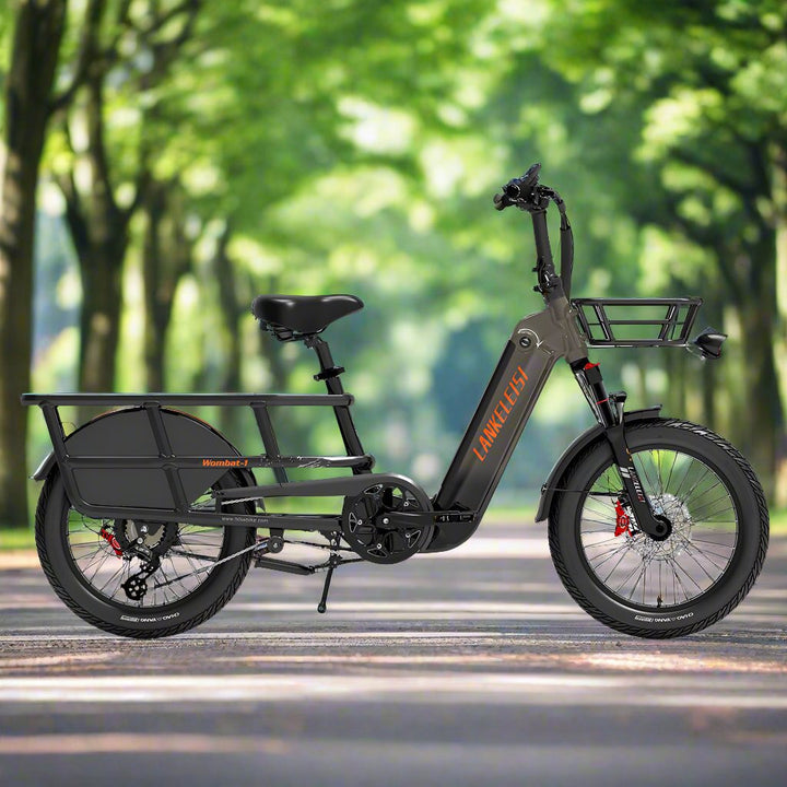 Lankeleisi Wombat-1 1000W Fat Tire Electric Cargo Bike with Torque Sensor 48V 20Ah Samsung Battery 30Mph 93Miles