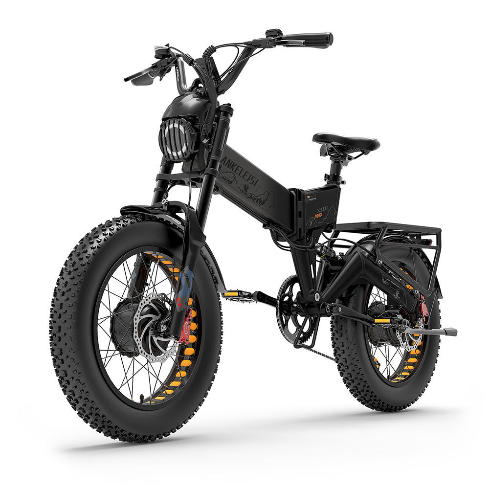 Lankeleisi X3000 Max 1000Wx2 Dual Motor AWD Fat Bike Full Suspension Folding E-Bike 48V 20Ah Samsung Battery 31Mph 93Miles