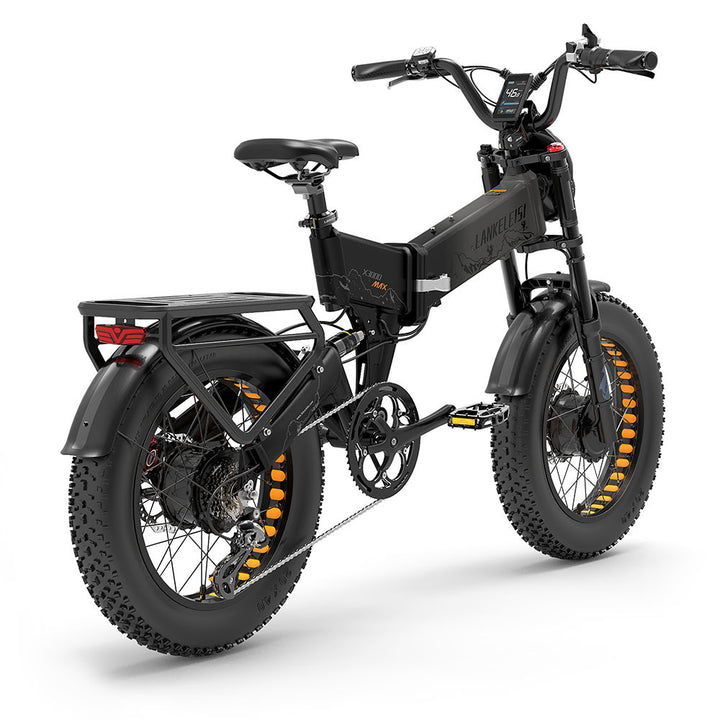 Lankeleisi X3000 Max 1000Wx2 Dual Motor AWD Fat Bike Full Suspension Folding E-Bike 48V 20Ah Samsung Battery 31Mph 93Miles