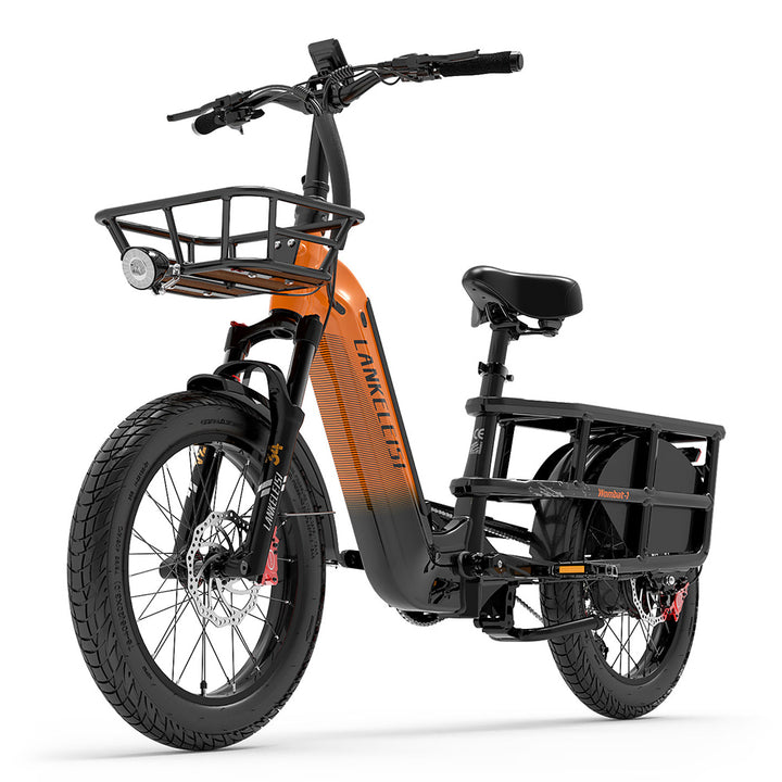 Lankeleisi Wombat-1 1000W Fat Tire Electric Cargo Bike with Torque Sensor 48V 20Ah Samsung Battery 30Mph 93Miles