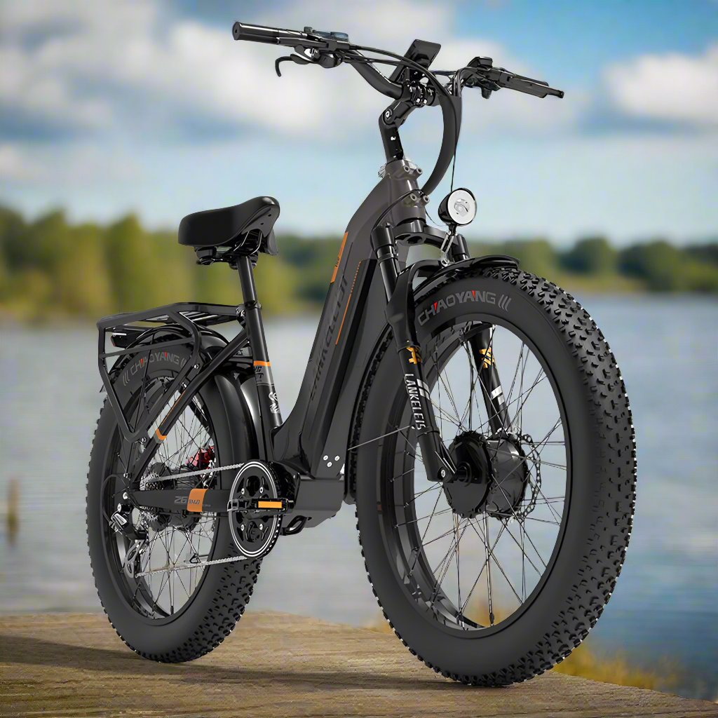 Lankeleisi MG600 Plus 1000Wx2 Dual Motor AWD Fat Bike All Terrain E-Bike 48V 20Ah Samsung Battery 31Mph 80Miles