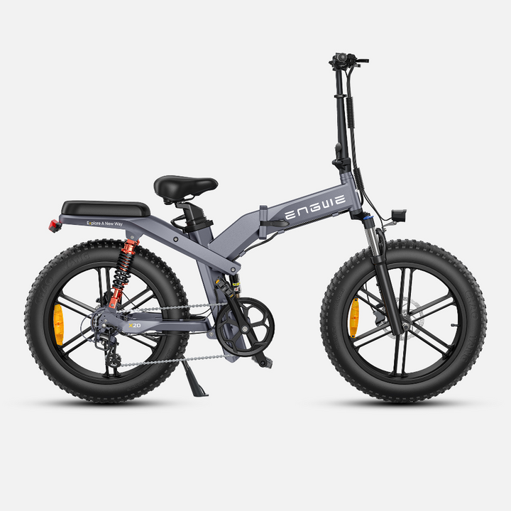 Engwe X20 750W 20" Fat Bike Foldable Electric Commuting Bike with Dual Batteries