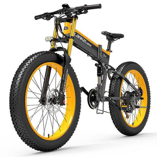 Lankeleisi XT750 Plus 1000W Fat Bike Foldable E-Mountain Bike 48V 17.5Ah 25Mph 75Miles