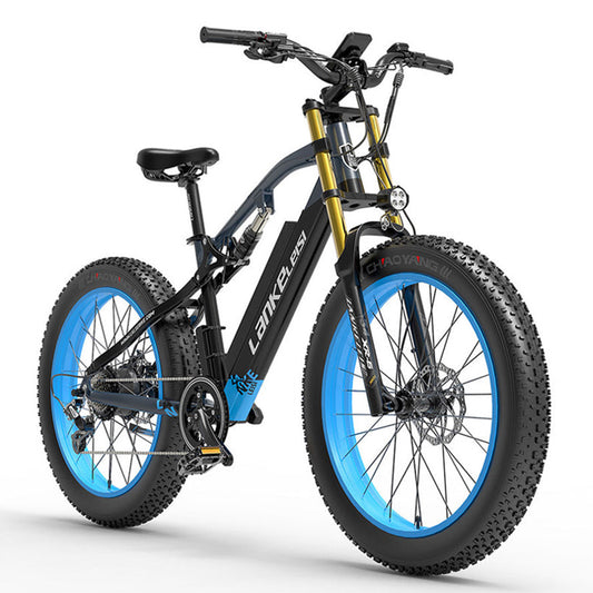 Lankeleisi RV700 1000W Fat Bike Full Suspension E-Mountain Bike E-MTB 48V 16Ah 26Mph 80Miles