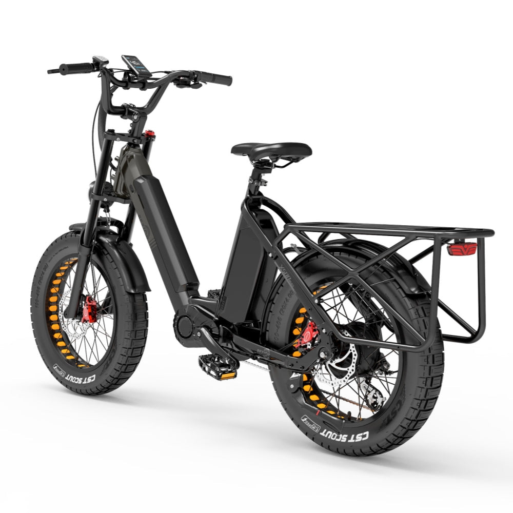 Bezior X500 Max Fat Bike Cargo E-Bike Dual Batteries 37.5Ah Samsung Battery 30Mph 136Miles