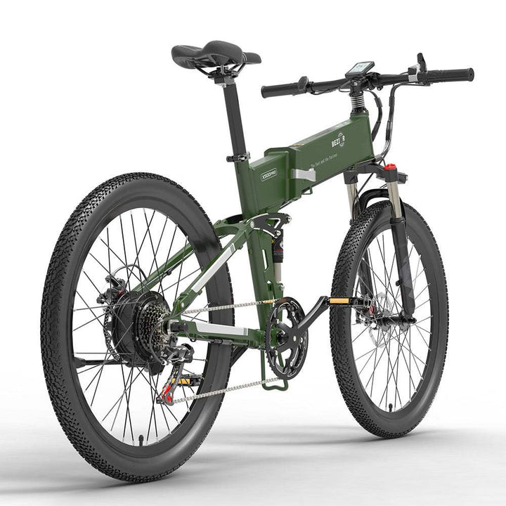 Bezior X500 Pro 500W 26" Folding Electric Mountain Bike 48V 10.4Ah 18Mph 62Miles