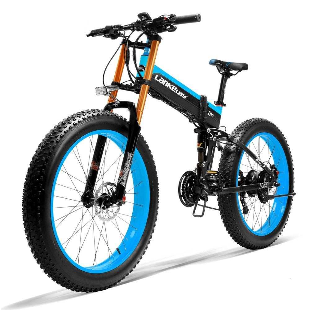 Lankeleisi XT750 Plus 1000W Fat Bike Foldable E-Mountain Bike 48V 17.5Ah 25Mph 75Miles